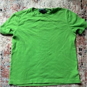 Green Ralph Lauren shirt.